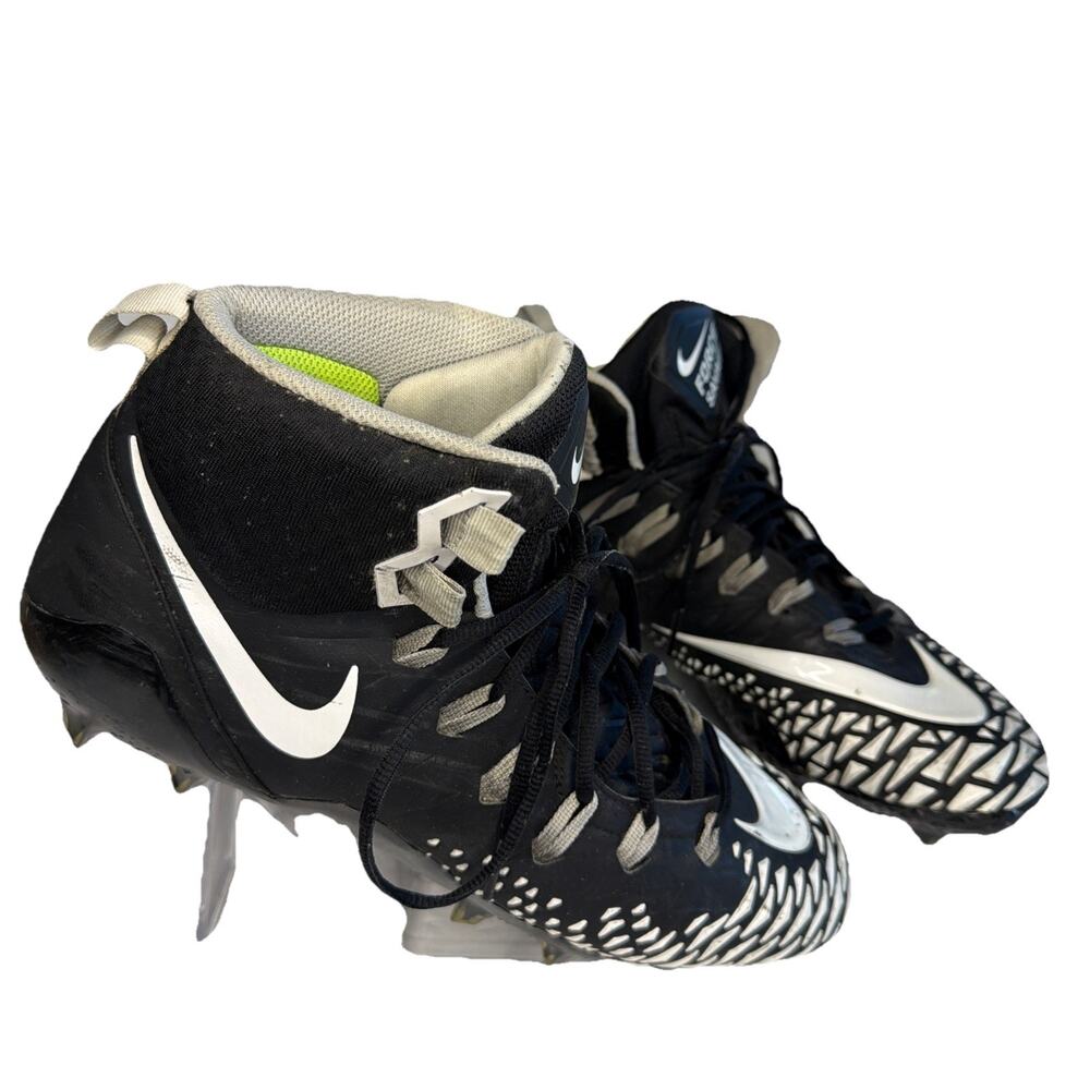 Nike Men’s 13 Football Cleats Force Savage Pro TD Black White 880144-012 Shoes